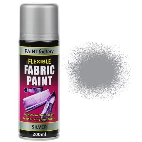 metallic silver fabric spray paint